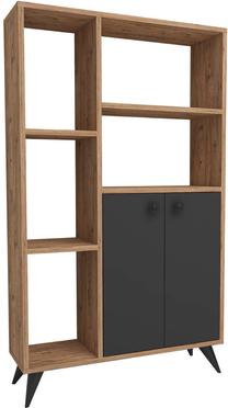 Lentyna Kalune Design Meldan 550ARN1652, antracito/ruda, 25 cm x 80 cm x 123.6 cm