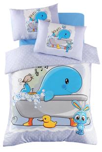 Patalynės užvalkalų komplektas Mijolnir Friends 170PTK2027, alyvinė/balta/geltona, 100 x 150 cm