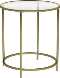 Kavos staliukas Leobert LGT20G, aukso, 50 cm x 50 cm x 55 cm