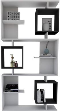 Pastatoma lentyna Kalune Design Icardi 835PUQ5317, antracito/balta, 24.6 cm x 90 cm x 171.9 cm