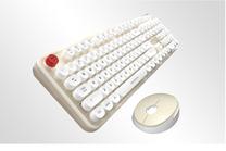 Klaviatūros ir pelės komplektas MOFII Wireless keyboard + mouse set MOFII Sweet 2.4G White-Beige, EN/DE, balta/smėlio, belaidė