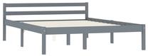 Lova pusantros vietos VLX Solid Pinewood 283198, 120 x 200 cm, pilka, be čiužinio, su grotelėmis