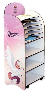 Spinta Kalune Design Wings Lou, rožinė/įvairių spalvų, 35 cm x 34 cm x 98 cm