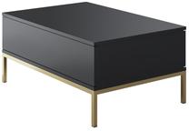 Kavos staliukas Kalune Design Lord, antracito/aukso, 90 cm x 60 cm x 40 cm