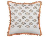 Dekoratyvinė pagalvėlė Beliani Sativus, balta/oranžinė, 45 cm x 45 cm