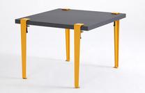 Kavos staliukas Kalune Design Halicheron, antracito/geltona, 60 cm x 60 cm x 45 cm