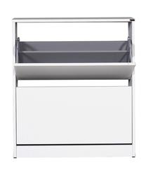 Batų dėžė Kalune Design SHC-520-BB-1, balta, 73 cm x 26 cm x 84 cm