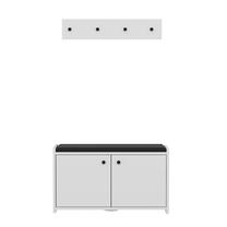 Prieškambario spinta Kalune Design Zen 382NRC2101, balta, 35 cm x 80 cm x 45 cm