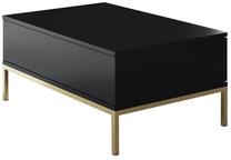 Kavos staliukas Kalune Design Lord, aukso/juodas, 90 cm x 60 cm x 40 cm