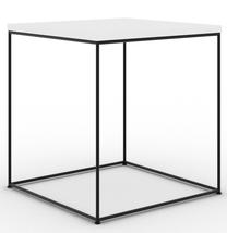 Kavos staliukas ADRK Adina, baltas/juodas/grafito, 40 cm x 40 cm x 43 cm