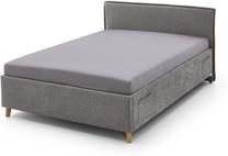 Lova viengulė Fun, 120 x 200 cm, pilka, be čiužinio, su grotelėmis