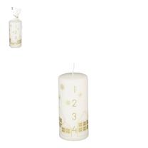 Žvakė, cilindrinė, 68 h, Balta/(spalva/dizainas parenkami atsitiktine tvarka)
