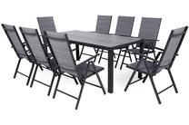 Lauko baldų komplektas Ibiza, pilkas, 8 vietų