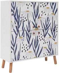 Spintelė Kalune Design Multi Purpose Daisy, balta/tamsiai mėlyna, 36 cm x 95 cm x 111 cm