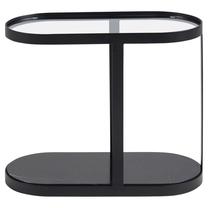 Kavos staliukas Harre 61574, skaidrus/juodas, 26 cm x 56 cm x 46 cm