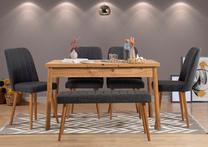 Valgomojo komplektas Kalune Design Santiago 1053 - 2 A, pušies/antracito