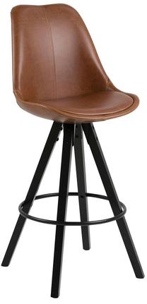 Baro kėdė, ruda/juoda, 55 cm x 48.5 cm x 11.5 cm