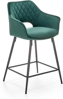 Baro kėdė H107, matinė, tamsiai žalia, 51 cm x 55 cm x 96 cm