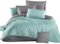Patalynės užvalkalų komplektas Mijolnir Satin 121VCT2823, mint/pilka, 200 x 220 cm