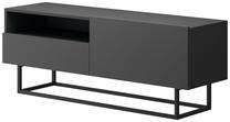 TV staliukas Piaski Enjoy, grafito, 120 cm x 37 cm x 47 cm