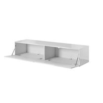 TV staliukas Cama Meble Slide, baltas, 150 cm x 40 cm x 30 cm