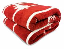 Kalėdinis pledas Novel-03, baltas/raudonas, 150 cm x 200 cm