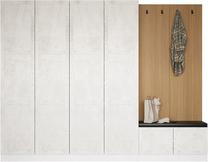 Prieškambario spinta Kalune Design Noah 8309, balta, 35 cm x 270 cm x 210 cm