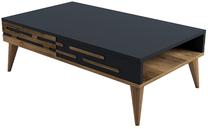 Kavos staliukas Kalune Design Valensiya, antracito/riešuto, 105 cm x 60 cm x 34.6 cm