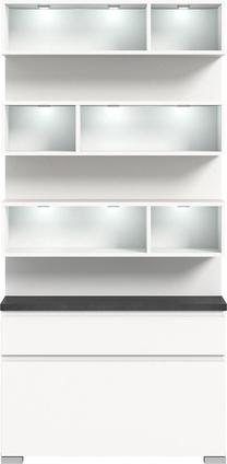 Sieninė lentyna MC Akcent Shoelove, balta, 95 cm x 27 cm x 192 cm