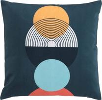 Dekoratyvinė pagalvėlė Douceur d`Interieur Cuzco, mėlyna/geltona/oranžinė, 45 cm x 45 cm