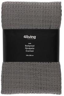 Lovatiesė 4Living Waffle 10570450, pilkas, 250 cm x 150 cm