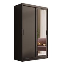 Spinta ADRK Hailey, juoda, 120 cm x 60 cm x 205 cm, su veidrodžiu