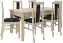 Valgomojo komplektas ADRK Rodos 52, juodas/ąžuolo