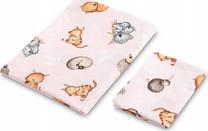 Vaikiškas patalynės užvalkalų komplektas Sensillo Jungle, ruda/rožinė/pilka, 100 x 135 cm