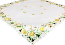 Staltiesė kvadratinė OSW-077-A, balta/geltona/žalia, 85 x 85 cm
