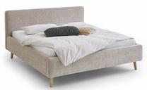 Lova dvigulė Mattis Yunus, 180 x 200 cm, šviesiai ruda, be čiužinio