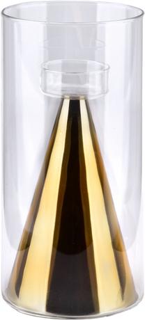 Žvakidė Mondex Rita HTRD7487, stiklas, Ø 120 cm, 25 cm, skaidri/aukso