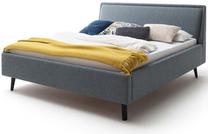 Lova dvigulė Frieda, 140 x 200 cm, mėlyna/juoda, be čiužinio