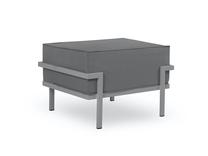 Pufas Calme Jardin Cannes CAL_POUF_83_F3_CANNES3, pilka/grafito, 50 cm x 65 cm x 44 cm