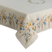 Staltiesė stačiakampė, mėlyna/ruda/geltona, 140 x 180 cm