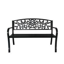 Lauko suoliukas, juodas, 53 cm x 125 cm x 82 cm