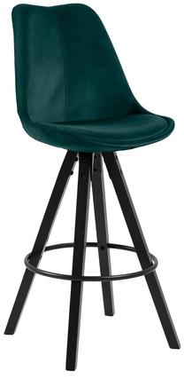 Baro kėdė, juoda/tamsiai žalia, 55 cm x 48.5 cm x 11.5 cm