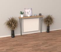 Konsolinis staliukas Kalune Design Esse, ąžuolo/juoda, 18 cm x 80 cm x 82 cm