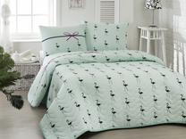 Lovatiesė Mijolnir Flamingo 143EPJ9640, juoda/žalia, 200 cm x 220 cm