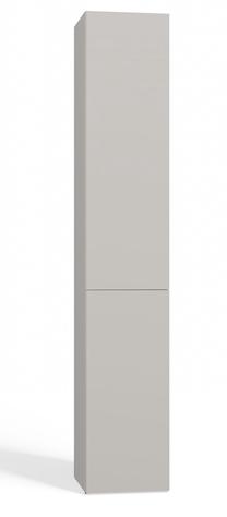 Vonios spintelė su skalbinių krepšiu Nel IV, šviesiai pilka, 30 cm x 31 cm x 174 cm