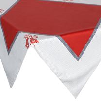 Kalėdinė staltiesė kvadratinė OSB-155, balta/raudona, 85 x 85 cm