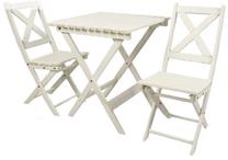 Lauko baldų komplektas Picnic, baltas, 2 vietų