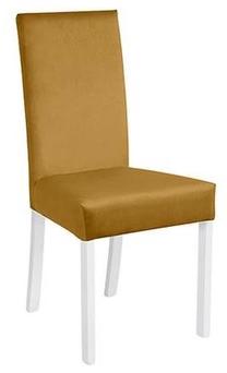 Valgomojo kėdė Campel Rain 12, balta/geltona, 53 cm x 47 cm x 98 cm