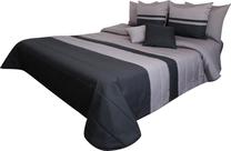 Lovatiesė NM45-F, juoda/grafito, 220 cm x 240 cm