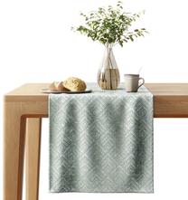 Stalo takelis stačiakampė AmeliaHome Caspe, aukso/šviesiai žalia, 140 x 40 cm